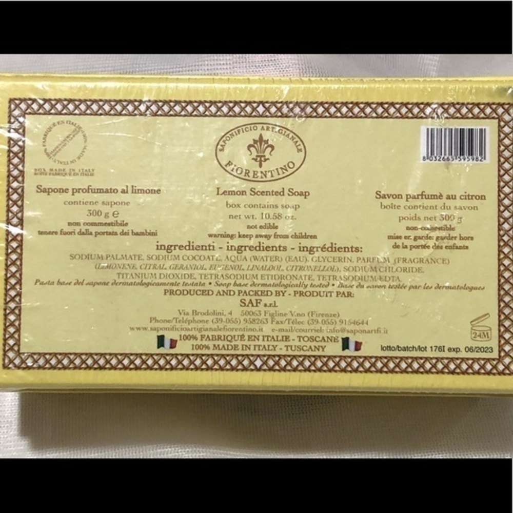 Saponificio Florentino lemon scented soap - Picture 6 of 8
